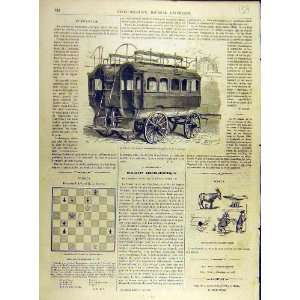  1863 Bitricycle Omnibus Audineau Carriage French Print 