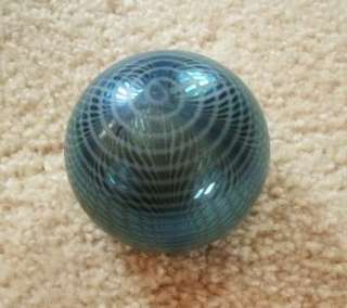 VTG SMYERS GLASS ONION PAPERWEIGHT   SIGNED   1977   SURFACE DAMAGE 