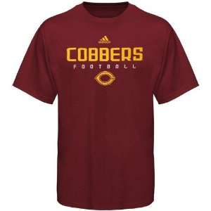  adidas Concordia College Cobbers Burgundy Sideline T shirt 