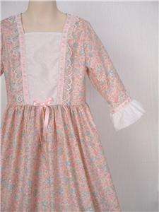 Colonial Civil War Felicity Pioneer Girls Dress Costume Pink Ready to 
