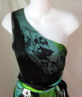BLACK HALO NWT $349 Silk Hazel Color Splash Pocket Dress 4  