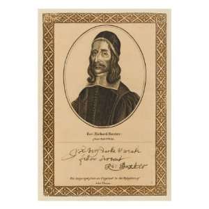  Richard Baxter Non Conformist Churchman with His Autograph 