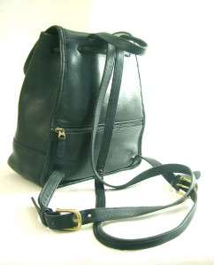 Vintage COACH Classic Black Drawstring Backpack Bag  