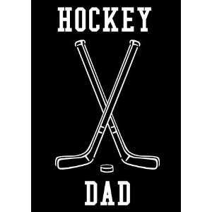  Hockey Dad with sticks & puck white window sticker 