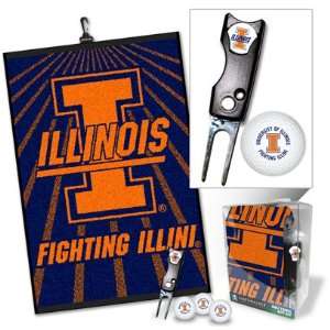  Illinois Fighting Illini NCAA Golf Towel Gift Set Sports 