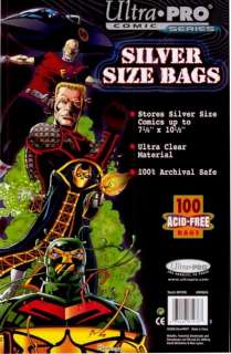 COMIC BOOK BAG ULTRA PRO SILVER AGE PACK OF 100 BAGS  