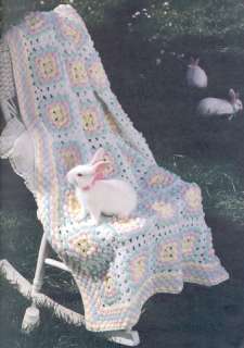 Bunny Rabbit BABY Afghan Crochet Patterns Pattern Book  