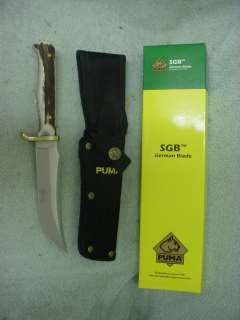 Puma Knife SGB Skinner Stag German Blade w/ Sheath 6116393 NEW FREE S 