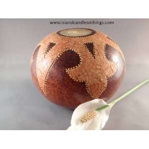 Terracotta Candle Brown Ball with Egg Shell Deco