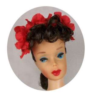 RED Commuter 3 Flower Headband Hat 4 Vintage Barbie  