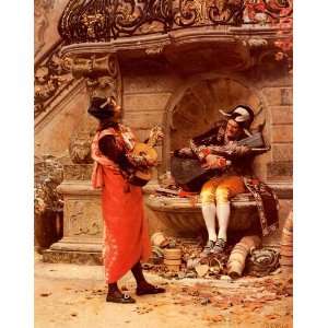   Jehan Georges Vibert   24 x 30 inches   The Serenade