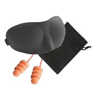  Contoured Sleep Mask with Earplugs and Carry Pouch Health 