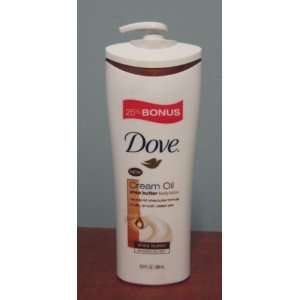 Dove Cream Oil Shea Butter Body Lotion for Extra Dry Skin 16.9 Oz( 3 