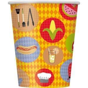  Barbeque Cookout 9 oz. Paper Cups (8) Party Supplies Toys 