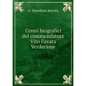   del commendatore Vito Favara Verderame A. Distefano Ruvolo Books