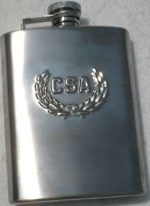 CSA Confederate Army Civil War Military Liquor Flask  