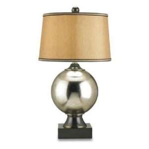 Currey and Company 6365 Corona 1 Light Table Lamp with Gold/Black Shad