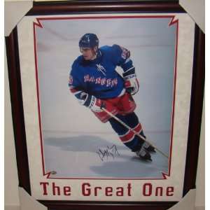  NEW Wayne Gretzky SIGNED CHERRY Framed 16X20 PSA Sports 