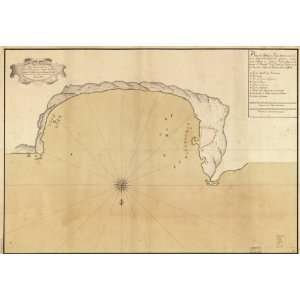  1782 map of Mexico, Puerto Angel, Oaxaca