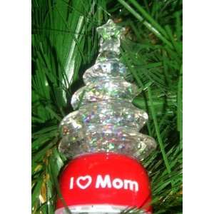  Personalized I Love Mom LED Glitter Christmas Tree 