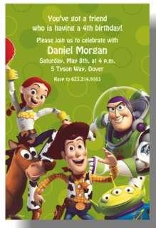 Personalized Woody Buzz Lightyear Jesse Invitations Toy Story 