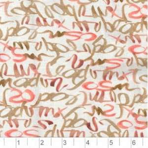 com 54 Wide Cotton/Spandex Jersey Knit Scribbles Salmon/Tan Fabric 