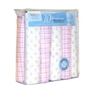  10 Pack of Cotton Flannel Receiving Blankets Toys & Games