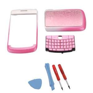 Replacement 4 Piece Housing for BlackBerry 9700 Pink(Flower Pattern 