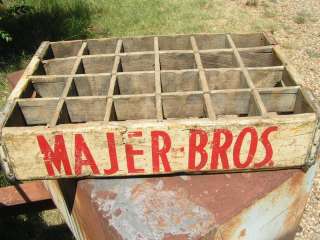 Old Wooden Majer Bros. Soda Bottle Wood Box Crate 2023  