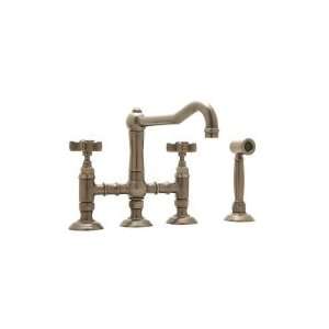  Rohl Country Bridge Kitchen Faucet A1458XWSSTN Satin 