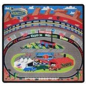  Disney Pixar Cars Racing Arena Game Rug with 2 Cars Toys 