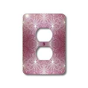 Florene Contemporary Abstract   Tumbling Pink n White   Light Switch 