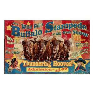  Customizable Large Wild Bills Wild West Show Vintage Style 