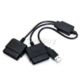 For PC PS2 to PS3 Game Controller Adapter USB Converter Cable 2 Player 