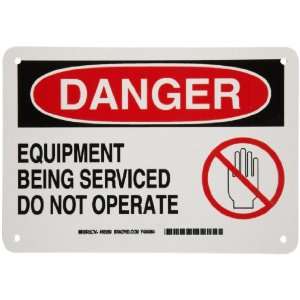   Legend Danger Equipment Being Serviced Do Not Operate (With Picto