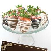 Product Image. Title 12 Belgian Chocolate Covered Strawberries  Milk 