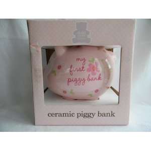    Carters Child of Mine Pink Ceramic My First Piggy Bank Baby