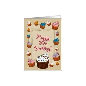 99th Birthday Cupcakes Card Toys & Games