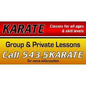  3x6 Vinyl Banner   Karate Class All Ages 