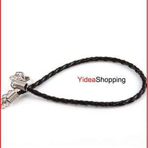   pcs New Black Leather Braided Bracelet Cords 3mm  130100