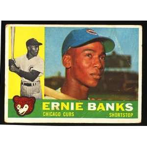   1960 Topps Ernie Banks #10 Vg  Some Creasing Cubs