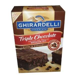 Ghirarelli Tripple Chocolate Brownie Mix, Semi Sweet, Milk 