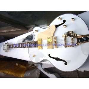  2011 new white semi hollow electric guitar whole Musical 