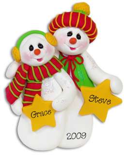  COUPLE FAMILY Personalized Ornament Polymer Clay by Deb & Co.  