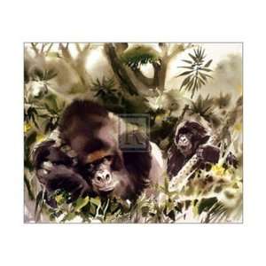 Mountain Gorillas (LE) by W. Weber 28x24 