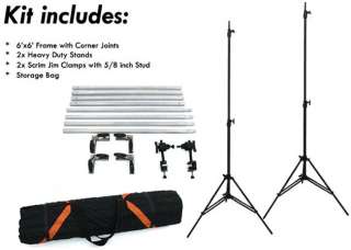 Scrim Jim 6x6 butterfly overhead frame stand mount 2  