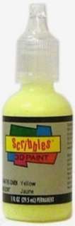 Scribbles Fabric Paint   Glow In The Dark Yellow  