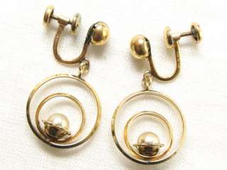 Vintage Gold Filled Signed KREMENTZ Screw back Earrings  