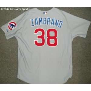  Carlos Zambrano Chicago Cubs 2004 Game Used Grey Jersey 