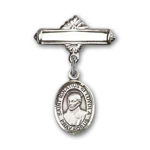   Baby Badge with St. Ignatius Charm and Polished Badge Pin Jewelry